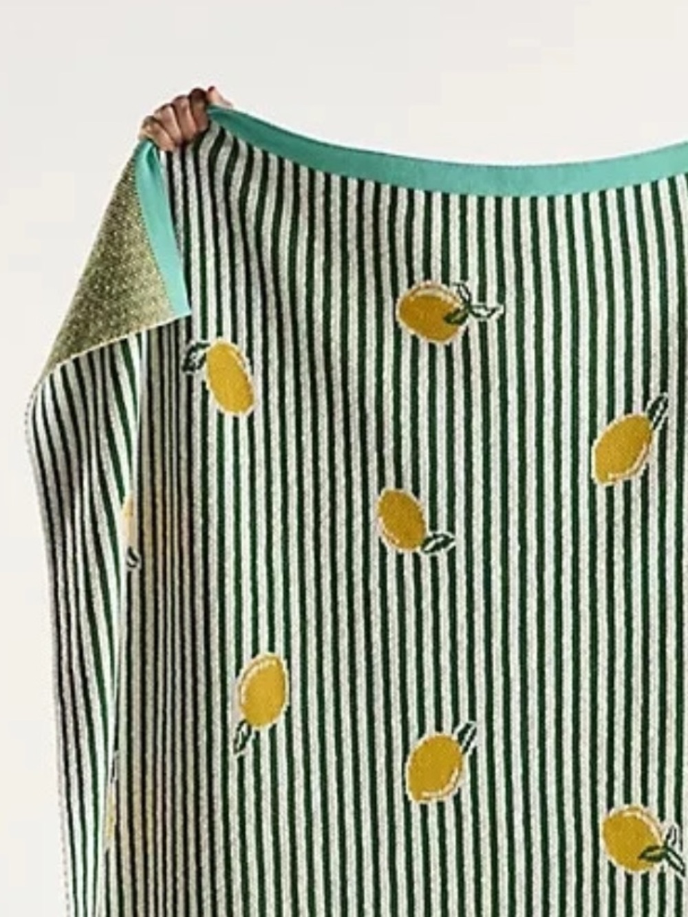 Anthropologie sonnie icon lemon Striped Throw
